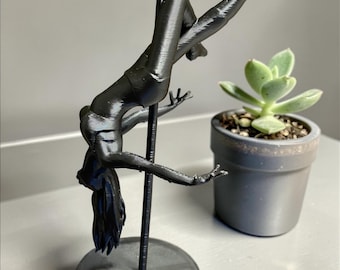 Personalized Pole Dancer Art Figure, Unique Pole Dance gift, Home Decor Statue