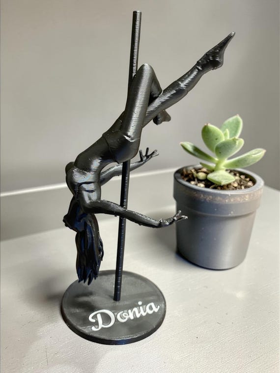 Personalized Pole Dancer Art Figure, Unique Pole Dance gift, Home Decor Statue