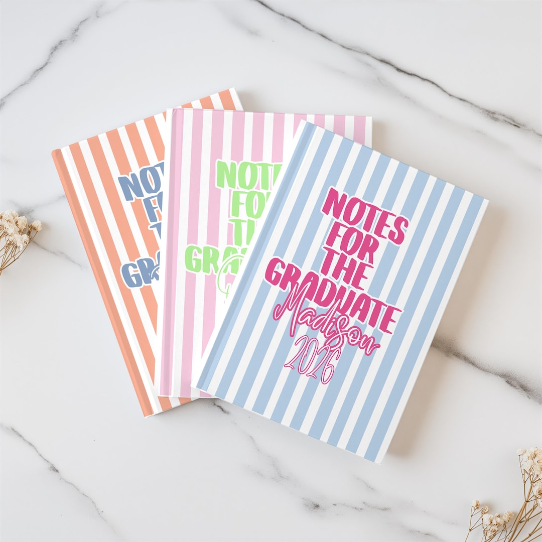 New Grad Notes Custom Graduation Guestbook for High School Graduate 2026 Notes and ...