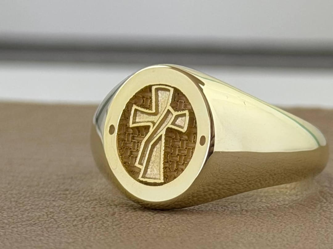 Christian Cross Signet Ring – Clergy Style – Deacon Inspired Religious ...
