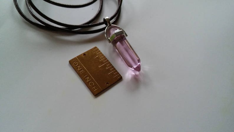 SUMMER SALE Pink Quartz Crystal Necklace 26in Adjustable Leather Cord,12 to 26in,or Wear as A Wrap Bracelet,Pink Quartz Measures 35x12mm,Si