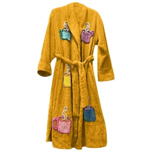 Herren Bademantel Terry Handtuch Mantel - Handgefertigter Home Spa Bequemer Bademantel mit Taillengürtel