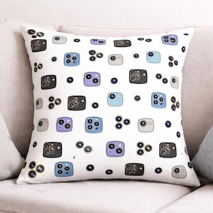 Camerapatroon Naadloze digitale download Op Apple geïnspireerd technisch behang Afdrukontwerp