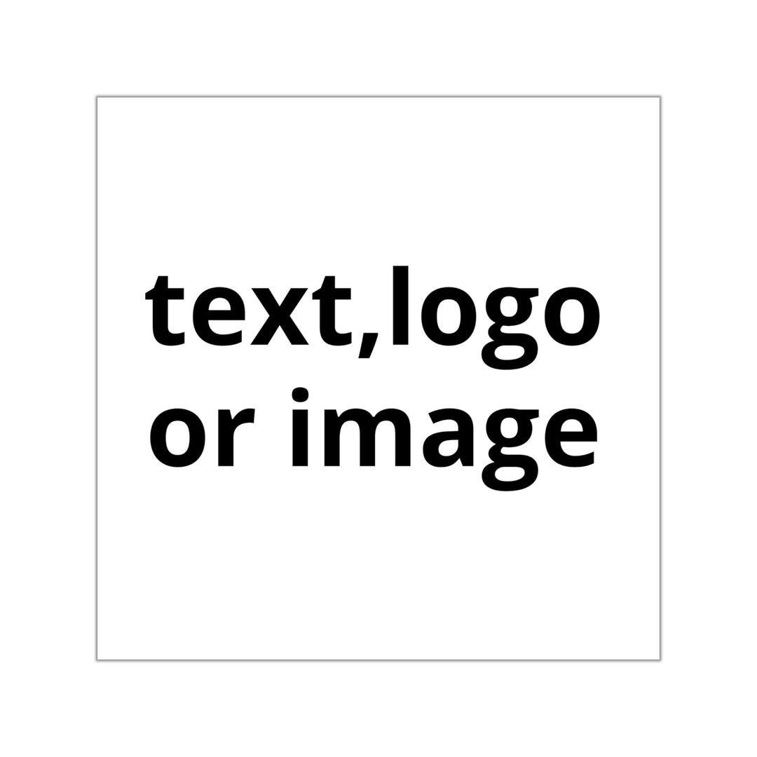 Custom Text Logo Square Sticker | Vinyl Square Sticker, Waterproof ...