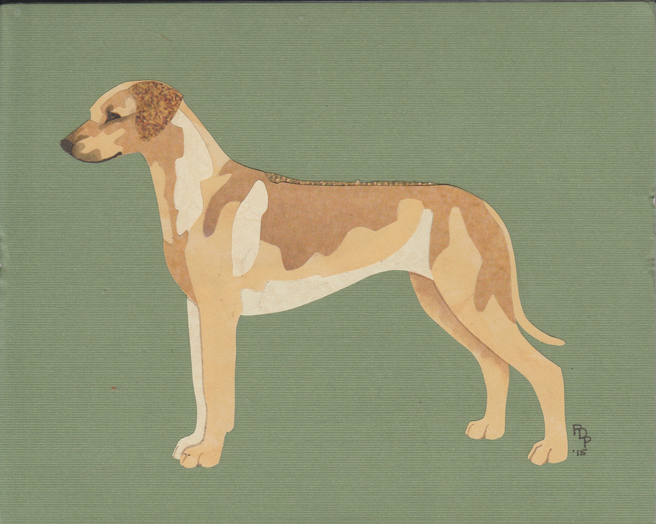 Rhodesian Ridgeback Handmade Original Cut Paper Collage Dog Art - Etsy