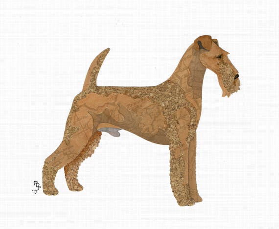 Irish Terrier Fatto A Mano Carta Taglio Originale Taglio Etsy