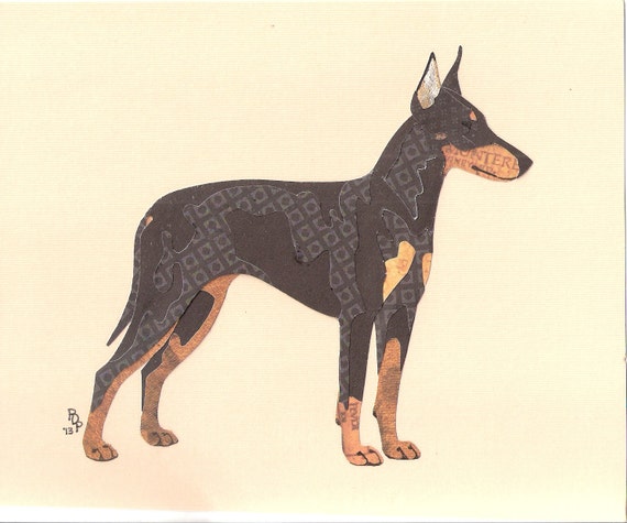Manchester Terrier Standard A Mano Originale Taglio Carta Etsy