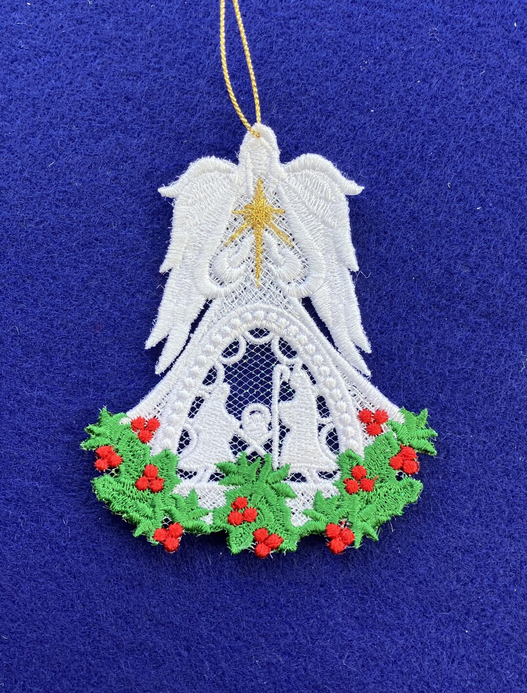 Angel Nativity Christmas Ornament or Gift Embellishment - Lace - Etsy