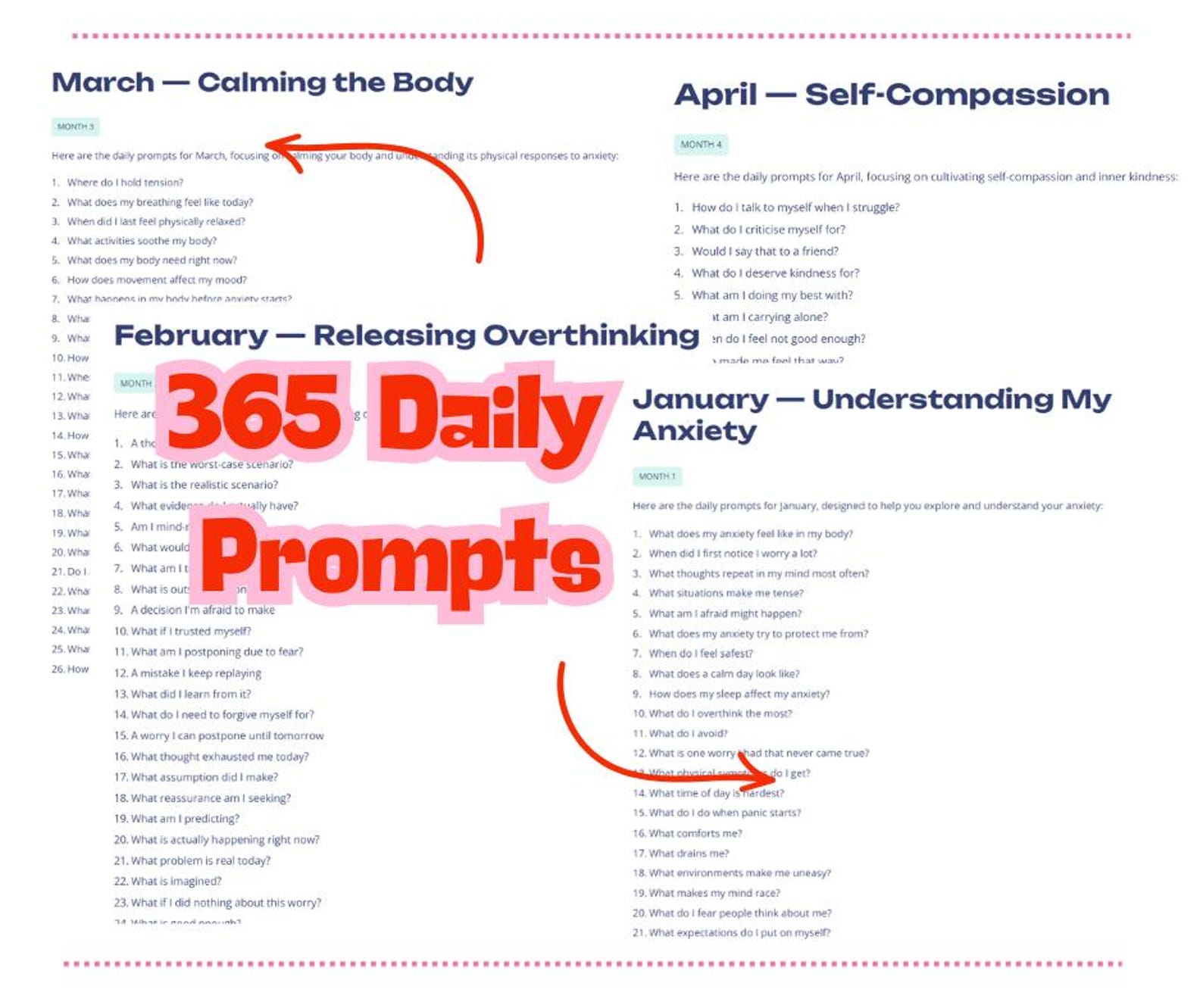Anxiety Relief Journal | 365 Daily Prompts, Overthinking Workbook (PDF ...