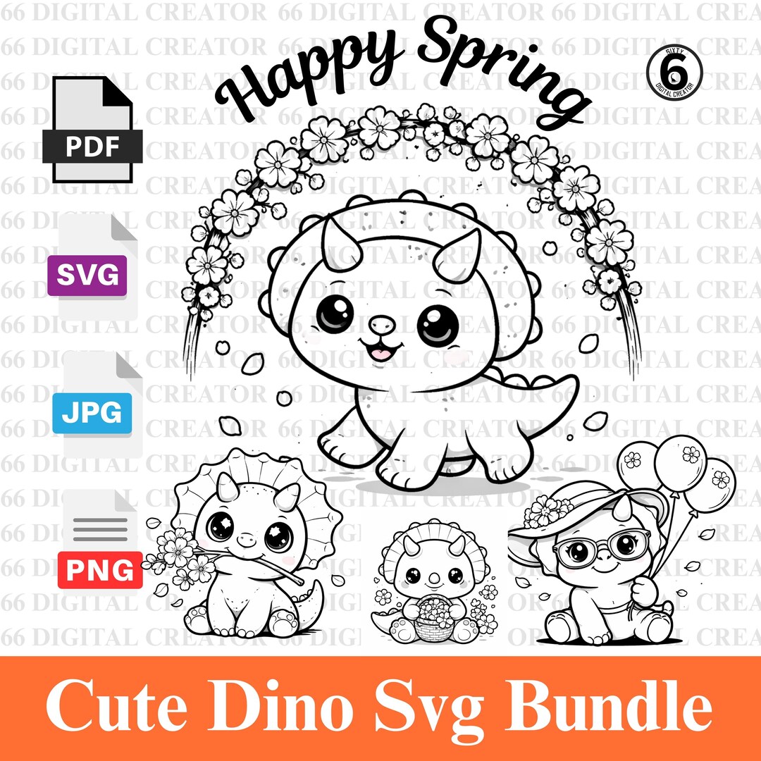 Dinosaur SVG | Cute Dino PNG for Dino Shirt | Baby Dinosaur Clipart ...