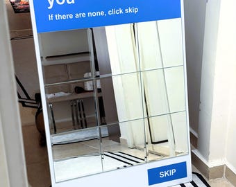 CAPTCHA Mirror Design, Captcha Mirror, Select All Squares That Show You Mirror,  Social Media Inspired Full Length Mirror, Y2K Mirror  Art