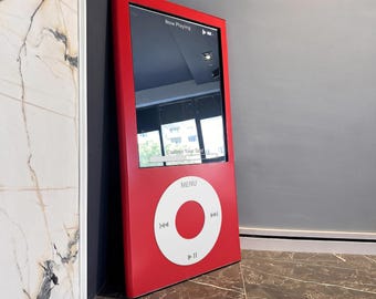 IPod Music Player Full Length Mirror, Y2K Retro Custom Music Player Mirror, Modern Wall Decor, Trendy Aesthetic Floor Mirror, Music Gift