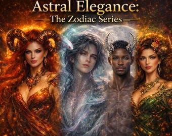Astral Elegance: The Zodiac Series Digital Paper Set