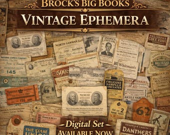 Vintage Digital Tags, Labels & Ephemera
