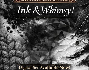 Ink & Whimsy: Black White Digital Paper Set