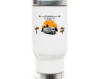 Taza de viaje Camping Crew Camper Van | Acero inoxidable de 414 ml