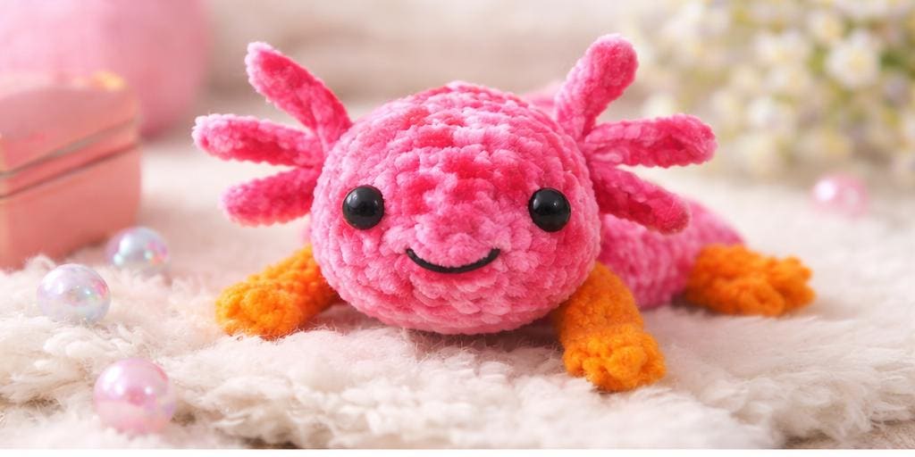 Cute axolotl crochet