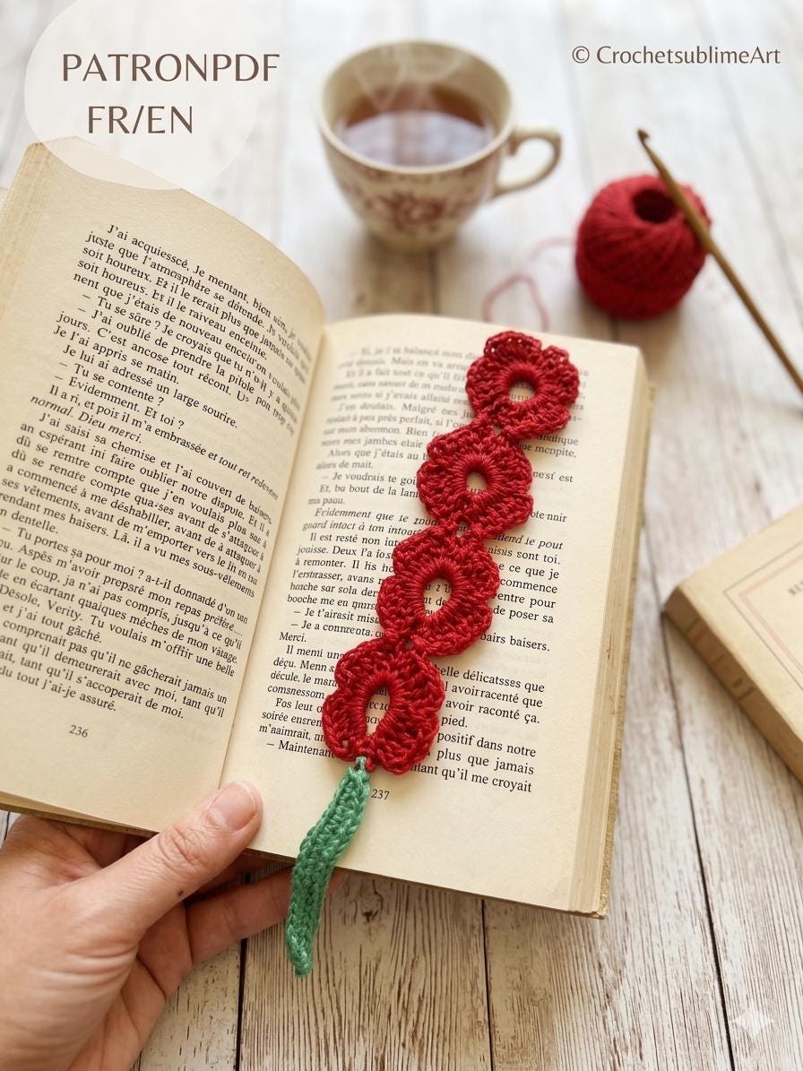 30 Flower Bookmark Crochet Patterns to Add a Handmade Touch to Reading Time 31 French Flower Bookmark Crochet Pattern