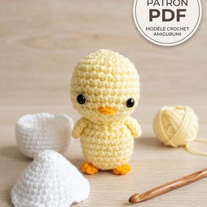 Fr/En : Patron Crochet Poussin dans son Œuf PDF - Crochet Chick in Egg Pattern Amigurumi Easter Pattern / Tutoriel Crochet Sublime Art