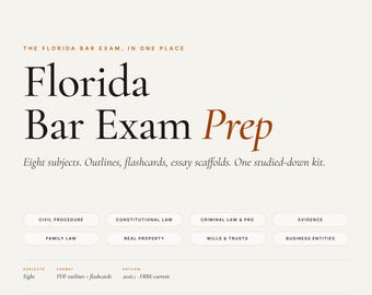 Pacote de Preparação para o Exame da Ordem dos Advogados da Flórida - EDIÇÃO MASTER | 8 Matérias, Resumos, Flashcards, Redações (Download Digital)