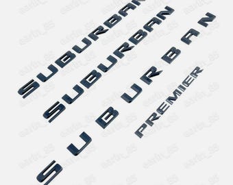 4pcs New Fits 2021-2024 Suburban PREMIER Door Rear Emblem Badge Gloss Black