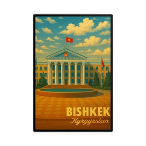 Bishkek Kyrgyzstan Travel Poster