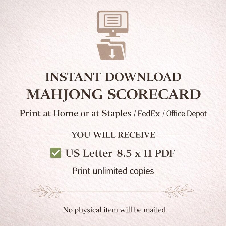 Mahjong Score Card.pdf Mahjong Scorecard Printable - Blue Chinoiserie Mahjong Score Sheet ...