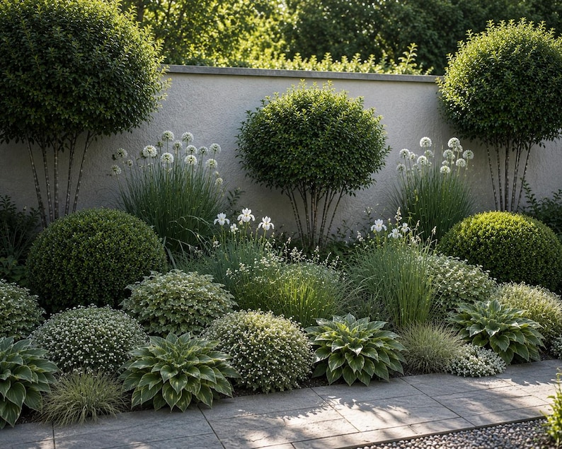 Elegant Evergreen Garden Border Planting Plan | Low-Maintenance, Year-Round Structure | Digital PDF | 3m x 1.5m image 4