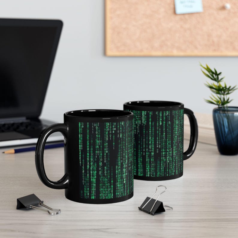 Matrix Code Rain Mug Bild 4