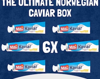 6 tubos de caviar Mills de 185 g: auténtica pasta de huevas de bacalao noruego
