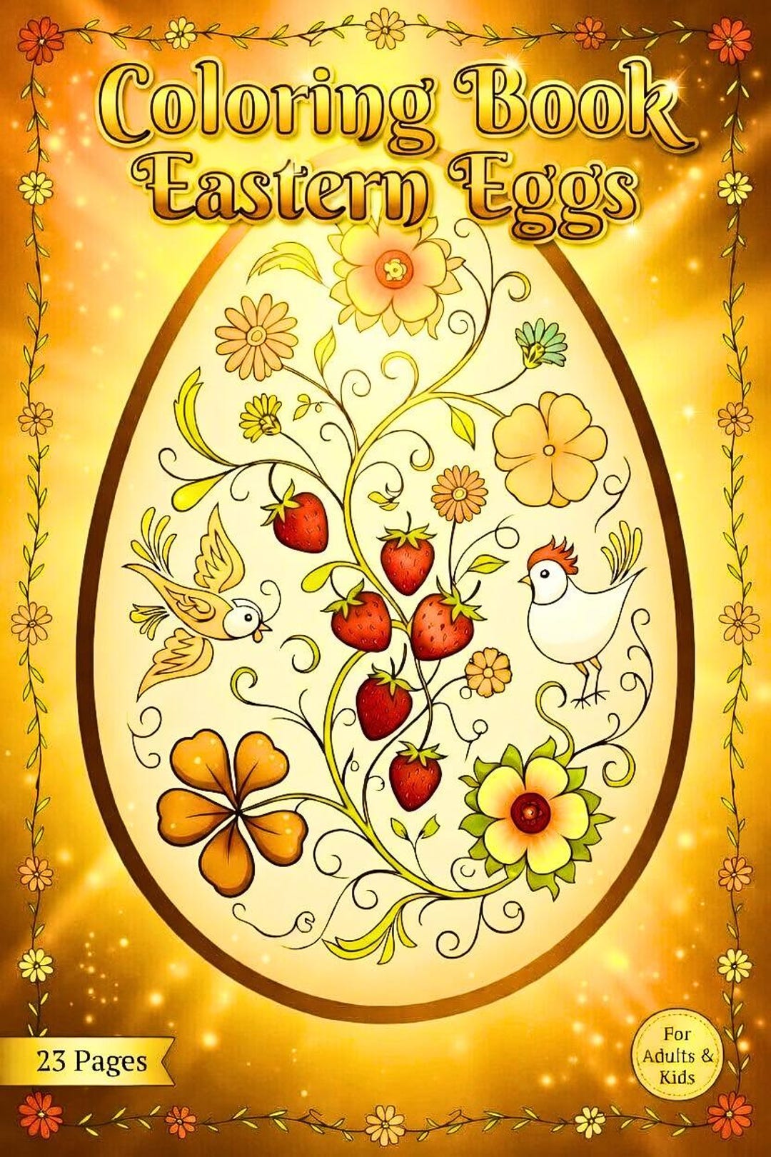 Floral Easter Eggs Coloring Book – Adults & Children - Etsy