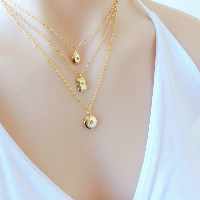 Small Gold Round Locket Mini Gold Locket Necklace Etsy Australia