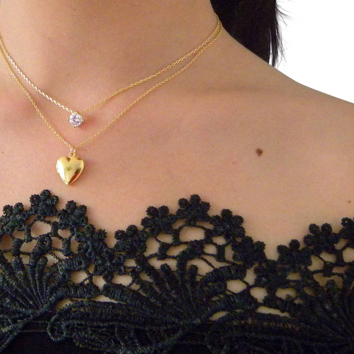 Gold Heart Locket Necklace Small Gold Heart Locket Etsy