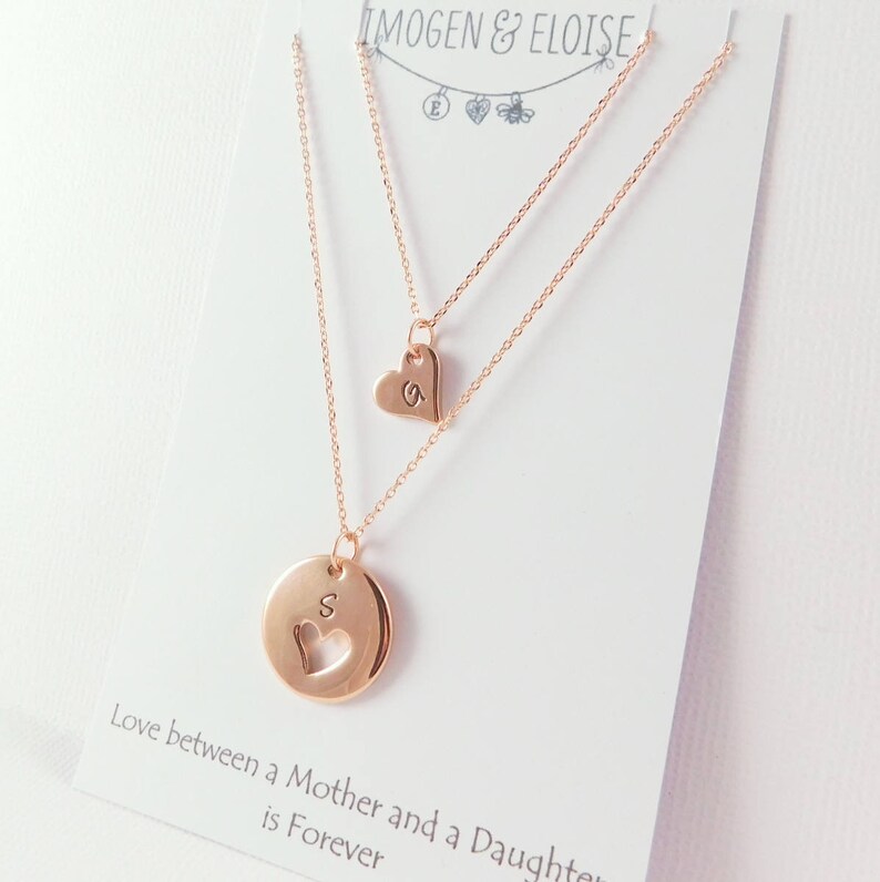 personalized mother daughter necklace