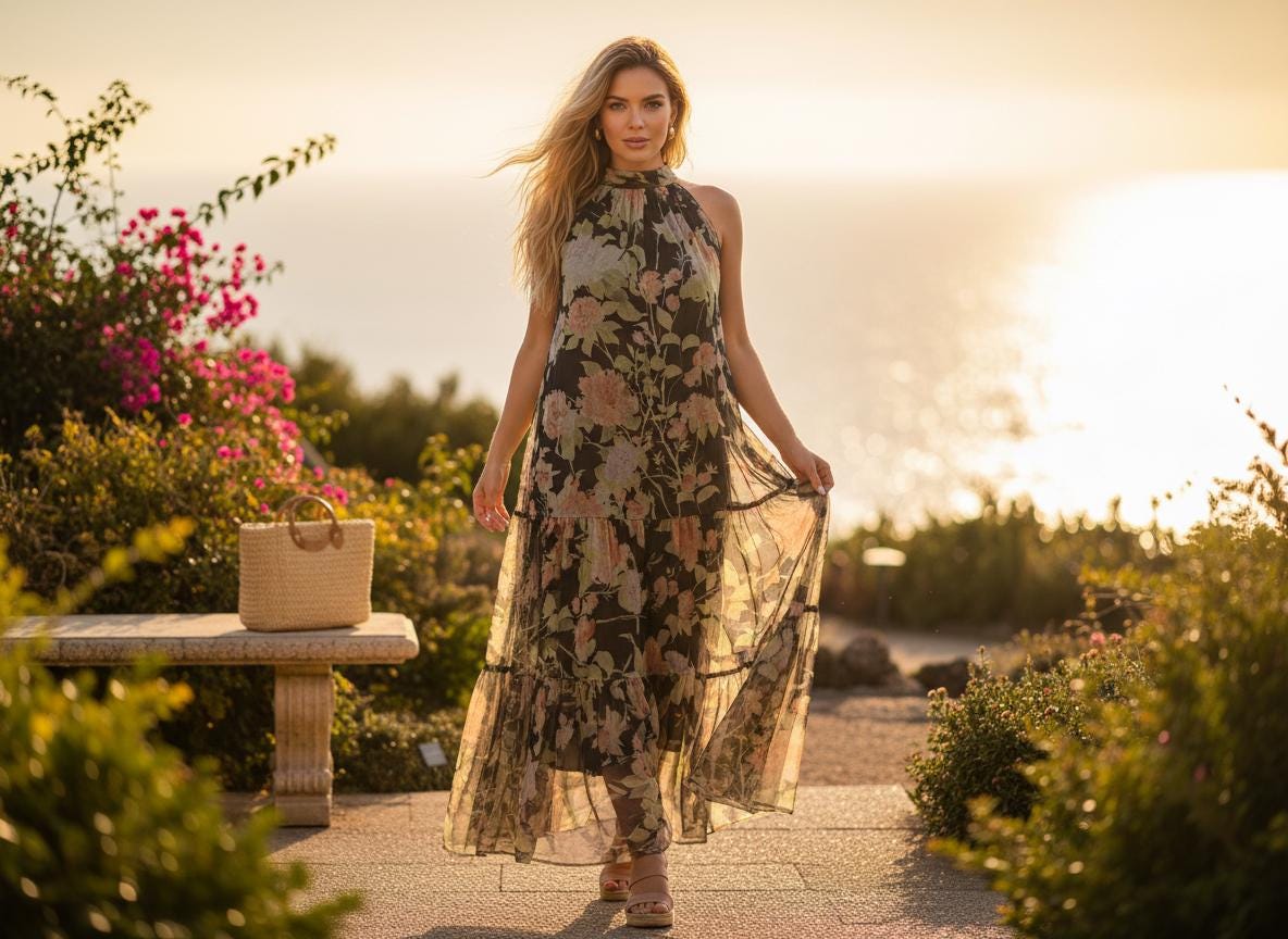 chinese dress ladies The Fairydust Maxi in Iridescent Pink