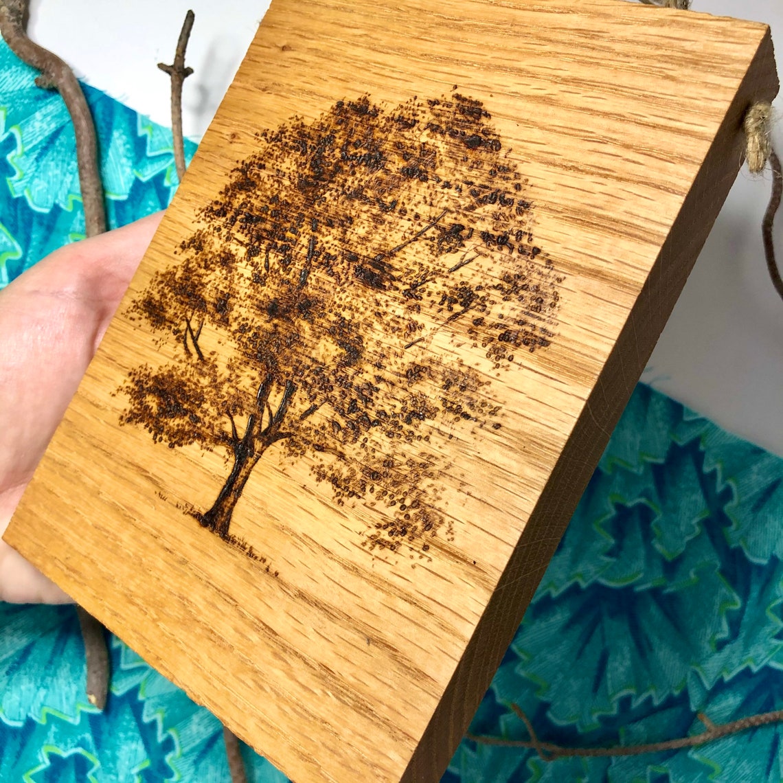 Leafy Trees Wood Burning Wall Arthand Burned Art of Tree on Sign Etsy UK