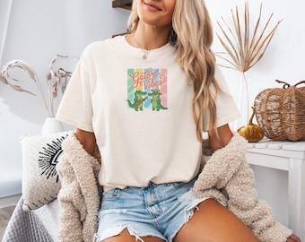 Gator Vibes T-Shirt, Alligator Shirt, Vacation Summer Tee, Beach Summer Shirt, Cute Girl Shirt, Bohemian Graphic Tee, Crocodile Shirt