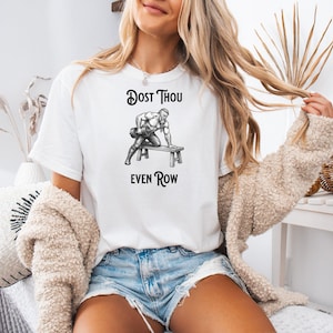 Camiseta "¿Acaso remas?", divertida camiseta de gimnasio vikinga para levantadores de pesas, camiseta de entrenamiento Comfort Colors, regalo de fitness, ¿Acaso siquiera levantas pesas? imagen 6