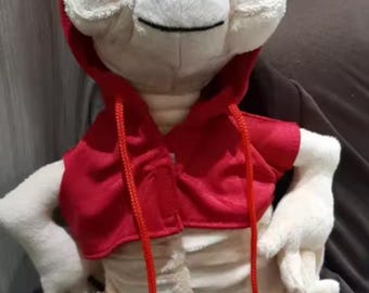 Soft Turtle Plush Toy – Red Hoodie, Kawaii Reptile Stuffed Animal (20CM)