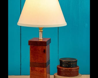 Tall Cherry Cut-Off Lamp