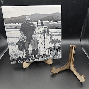 Laser engraved portraits on tile!!