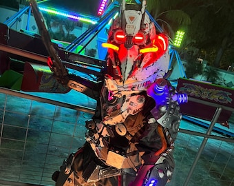 Tech plague doc knight warrior wearable art costume  cybernetic armor suit