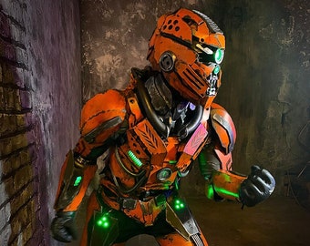 Nuclear Hornet - original design helmet wearable art robot cyber armor full costume