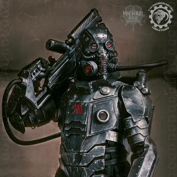24% OFF - The Panzersöldner - Unique one of a kind Armored mercenary light up full costume - Ready to ship