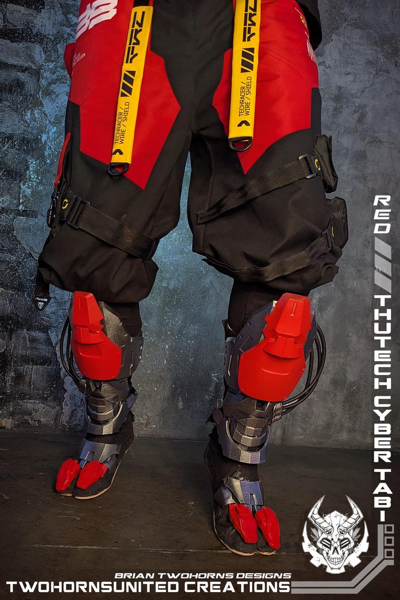 Thutech Cyberpunk Robo Tabi Boot Shoes FIRE RED Version - Original ...