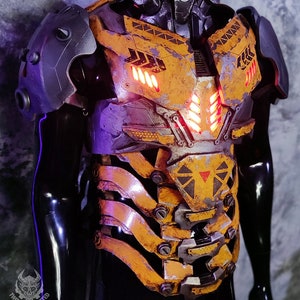 Destruct0r Cybernetic enhancement torso armor - cyberpunk scifi robotic one of a kind lightweight adjustable costume chest armor