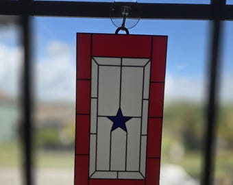 Blue / Gold Star Banner - Support the Troops - 3d Printed "Stained Glass"