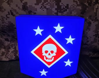 Marine Raider Shield Light Box MARSOC 3d Printed Wall & Office decor Free Personalization!!!
