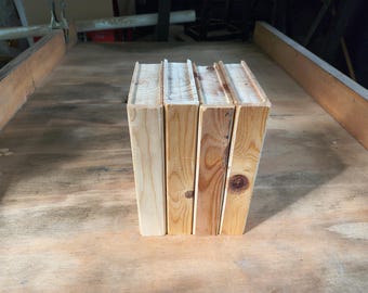 Wooden book bundle 4 pack