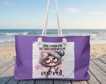 Bolso tote extragrande para fin de semana: playa, ciudad, viajes (61 x 33 cm)
